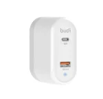 شارژر دیواری 36 وات بودی مدل Budi M8j328E دو پین با یک خروجی USB و یک خروجی USB-C - تصویر 3